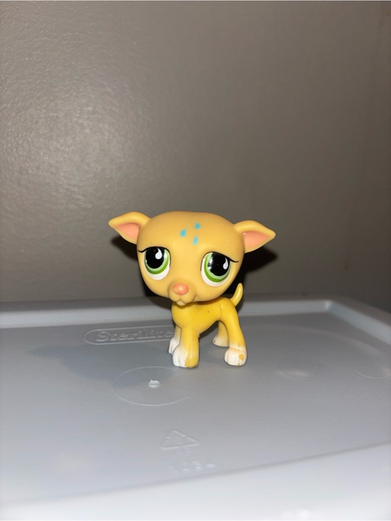 Littlest Pet Shop Other - Littlest Pet Shop LPS #875 Yellow Greyhound Eye drop